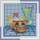 Mini Bead Embroidery Kit on Art Canvas "Yummy!"