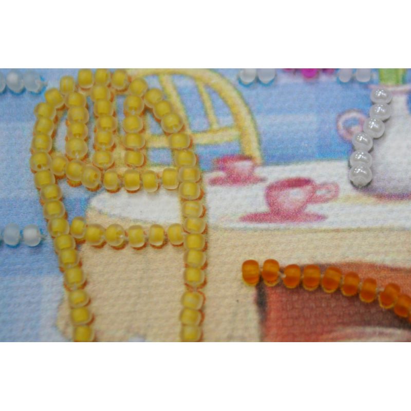 Mini Bead Embroidery Kit on Art Canvas "Yummy!"