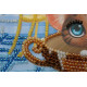 Mini Bead Embroidery Kit on Art Canvas "Yummy!"