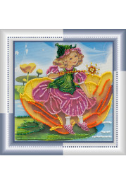 Mini Bead Embroidery Kit on Art Canvas "Young magician"
