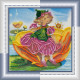 Mini Bead Embroidery Kit on Art Canvas "Young magician"