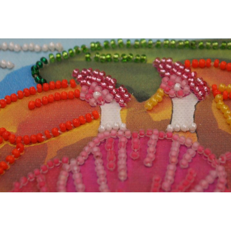 Mini Bead Embroidery Kit on Art Canvas "Young magician"