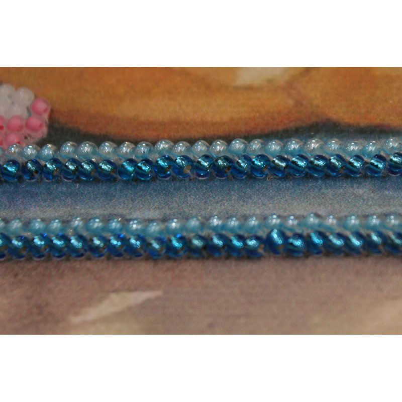 Mini Bead Embroidery Kit on Art Canvas "Starlight night"
