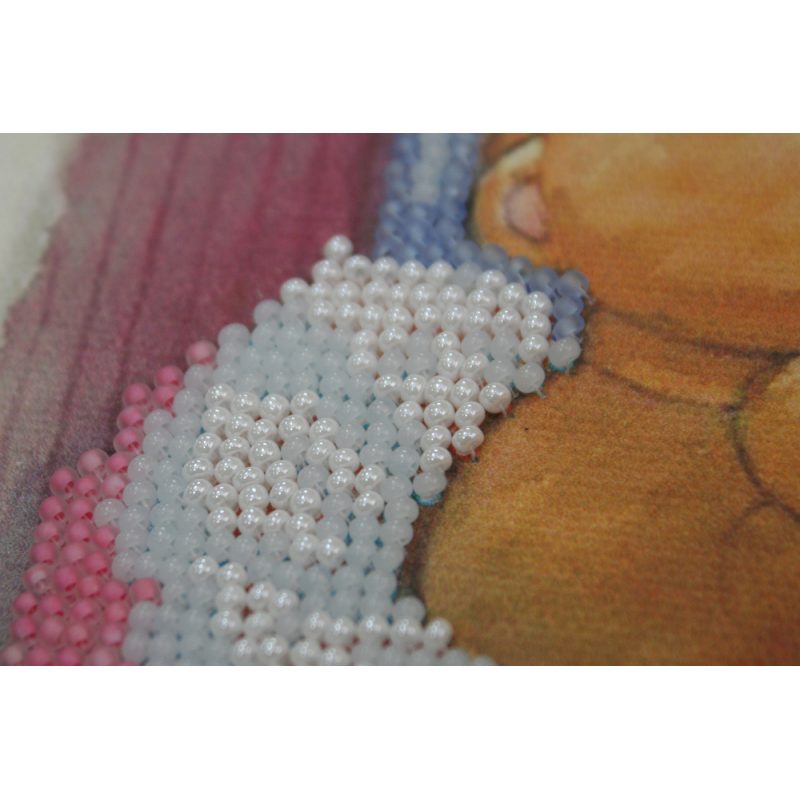Mini Bead Embroidery Kit on Art Canvas "Starlight night"
