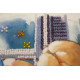 Mini Bead Embroidery Kit on Art Canvas "Starlight night"