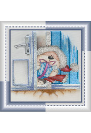 Mini Bead Embroidery Kit on Art Canvas "Surprise"