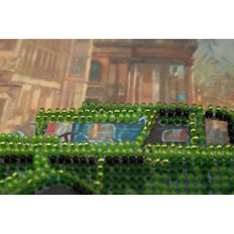 Mini Bead Embroidery Kit on Art Canvas "Rolls-Royce"