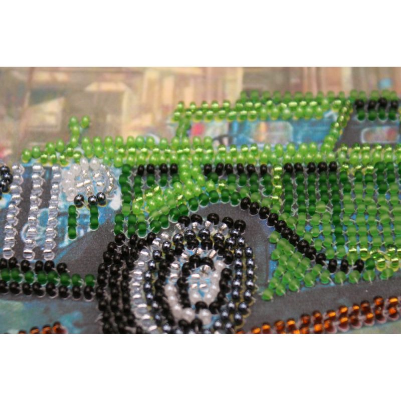 Mini Bead Embroidery Kit on Art Canvas "Rolls-Royce"