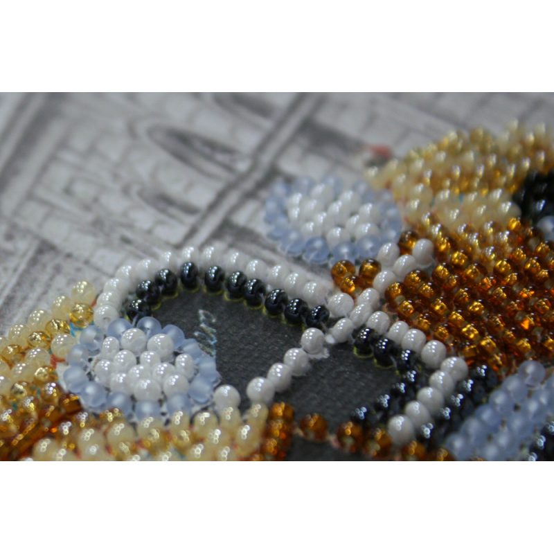 Mini Bead Embroidery Kit on Art Canvas "Aero-662"