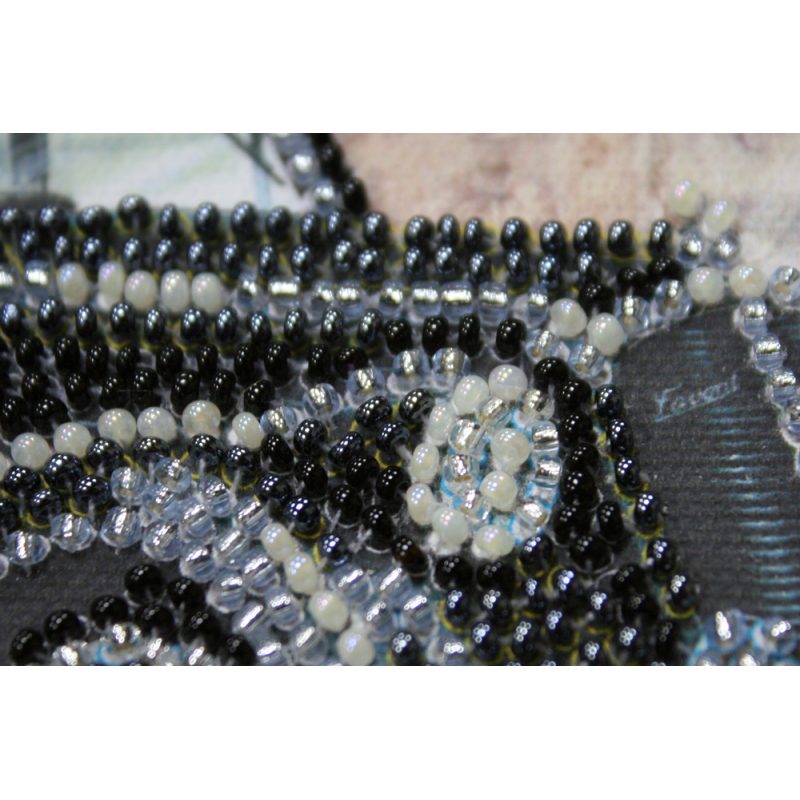Mini Bead Embroidery Kit on Art Canvas "Skoda Favorit"