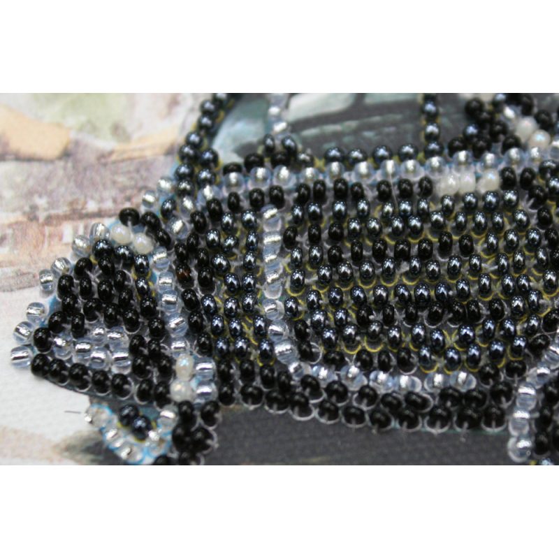 Mini Bead Embroidery Kit on Art Canvas "Skoda Favorit"