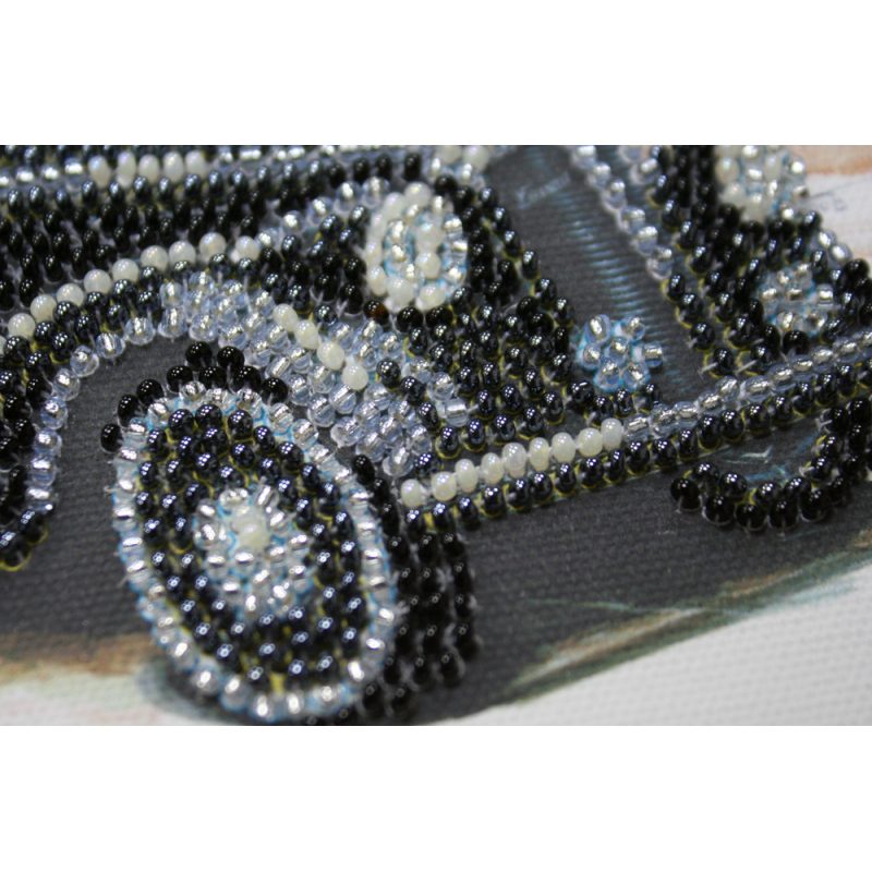 Mini Bead Embroidery Kit on Art Canvas "Skoda Favorit"