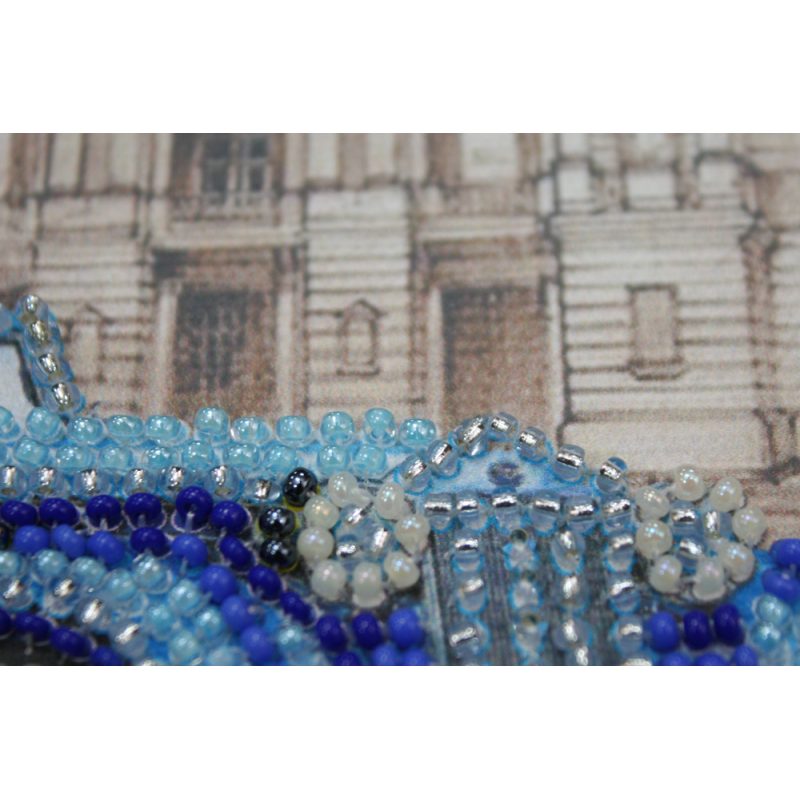 Mini Bead Embroidery Kit on Art Canvas "Delage"