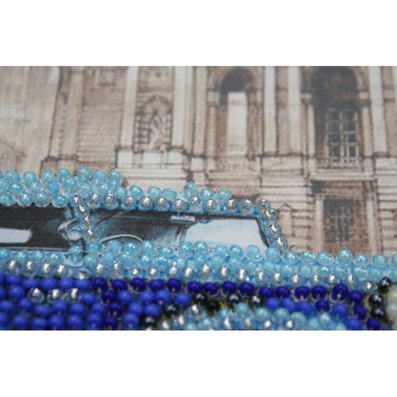 Mini Bead Embroidery Kit on Art Canvas "Delage"
