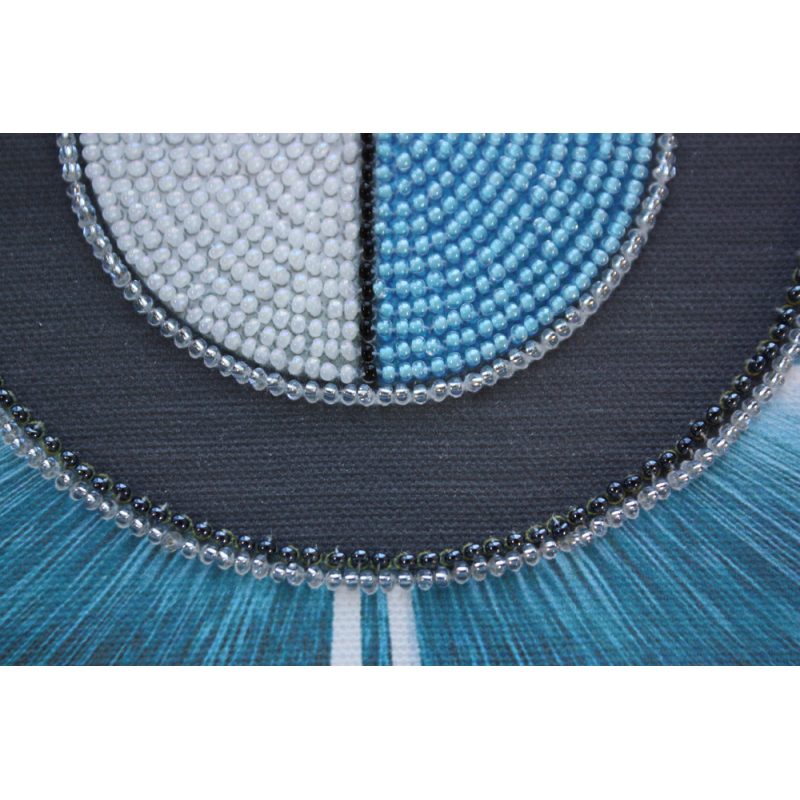 Mini Bead Embroidery Kit on Art Canvas "BMW (emblem)"