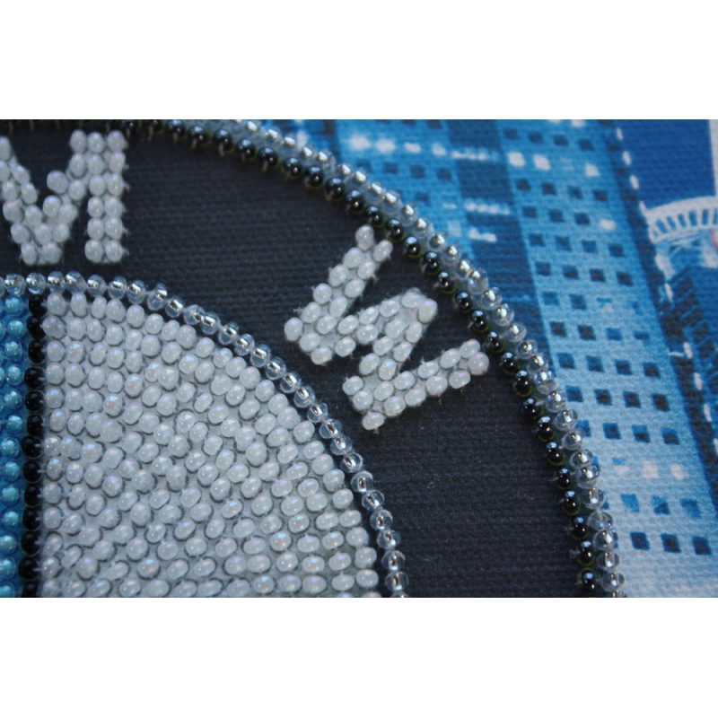 Mini Bead Embroidery Kit on Art Canvas "BMW (emblem)"