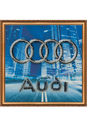 Mini Bead Embroidery Kit on Art Canvas "Audi"