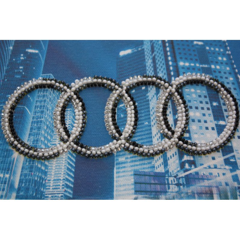 Mini Bead Embroidery Kit on Art Canvas "Audi"