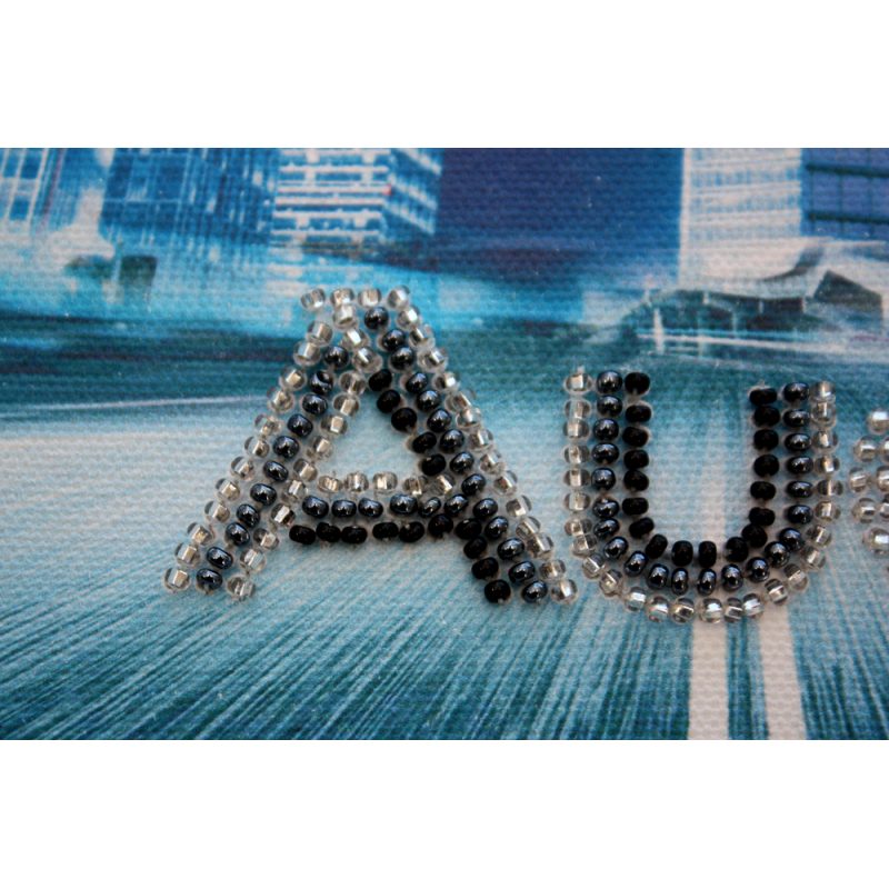 Mini Bead Embroidery Kit on Art Canvas "Audi"