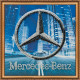 Mini Bead Embroidery Kit on Art Canvas "Mercedes-Benz"
