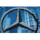 Mini Bead Embroidery Kit on Art Canvas "Mercedes-Benz"