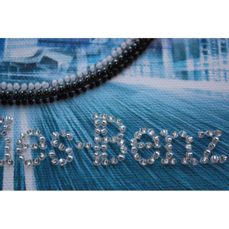 Mini Bead Embroidery Kit on Art Canvas "Mercedes-Benz"