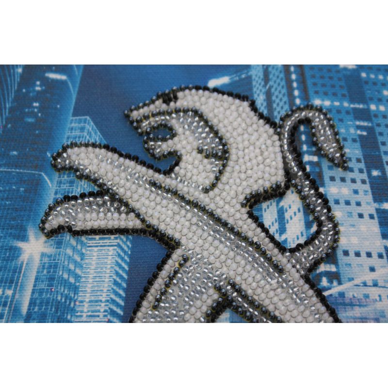 Mini Bead Embroidery Kit on Art Canvas "PEUGEOT"