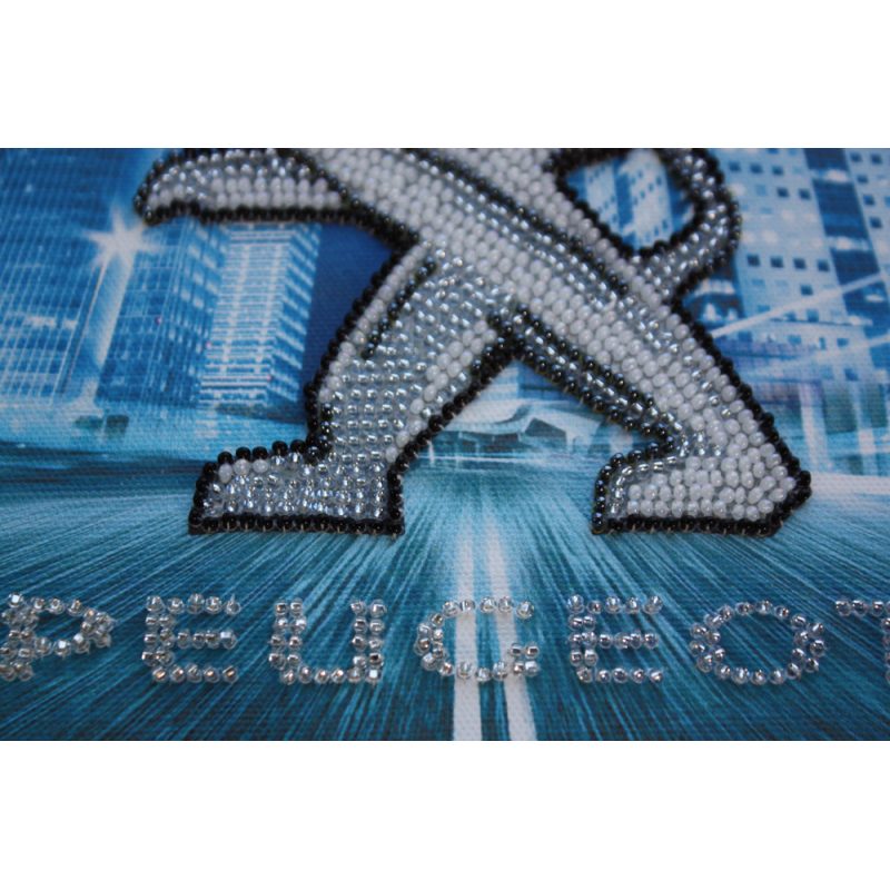 Mini Bead Embroidery Kit on Art Canvas "PEUGEOT"