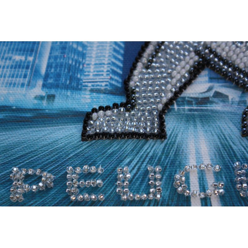 Mini Bead Embroidery Kit on Art Canvas "PEUGEOT"