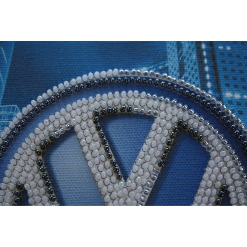 Mini Bead Embroidery Kit on Art Canvas "Volkswagen"