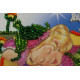 Mini Bead Embroidery Kit on Art Canvas "Sleeping fairy"