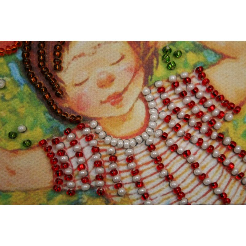 Mini Bead Embroidery Kit on Art Canvas "Spreadeagle"
