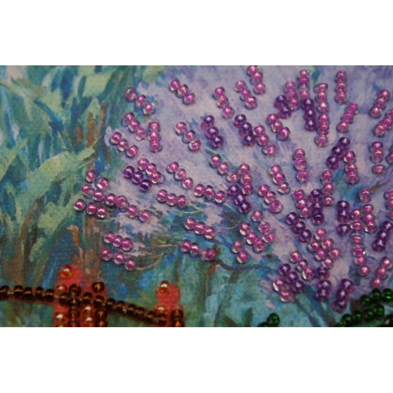 Mini Bead Embroidery Kit on Art Canvas "In a brushwood"