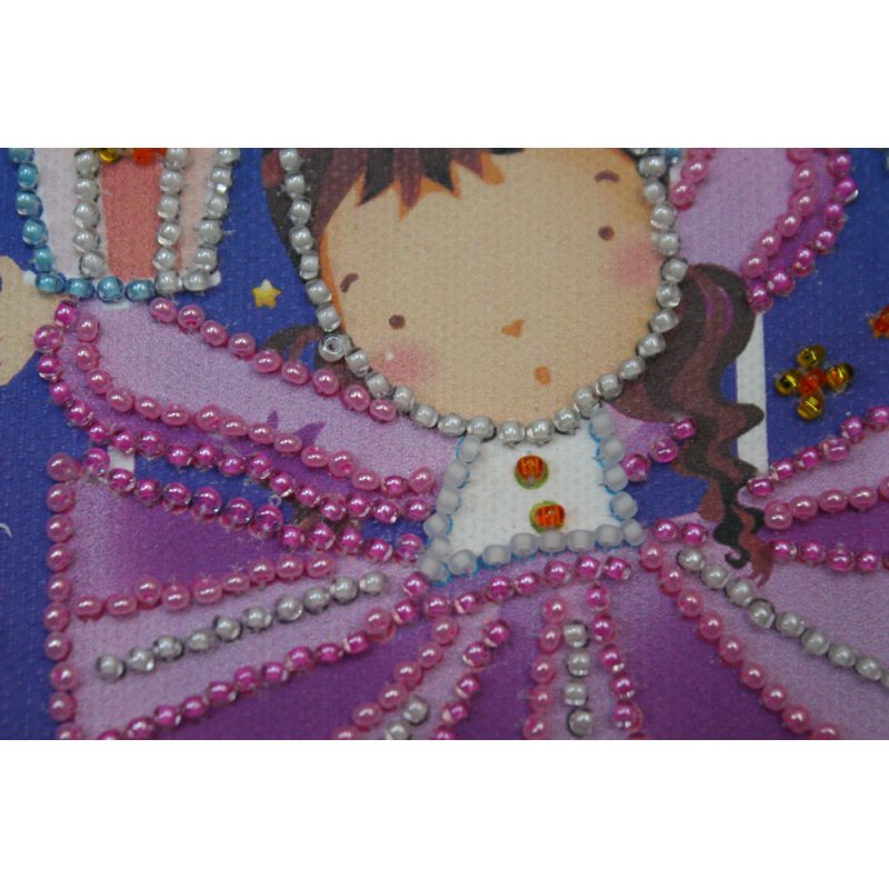 Mini Bead Embroidery Kit on Art Canvas "Star dance"