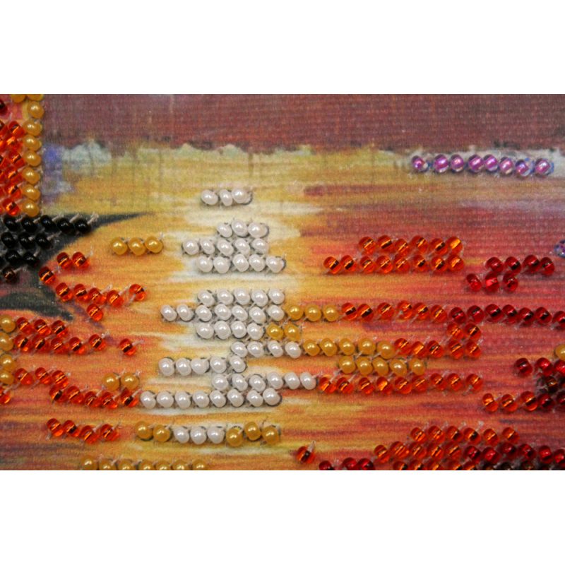 Mini Bead Embroidery Kit on Art Canvas "No wind"