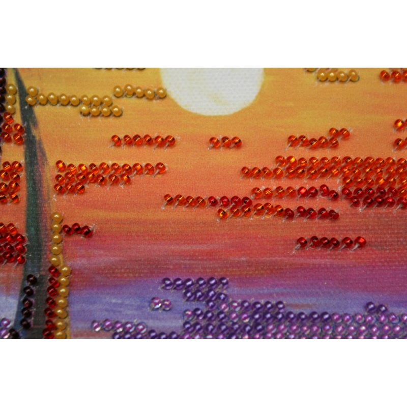 Mini Bead Embroidery Kit on Art Canvas "No wind"