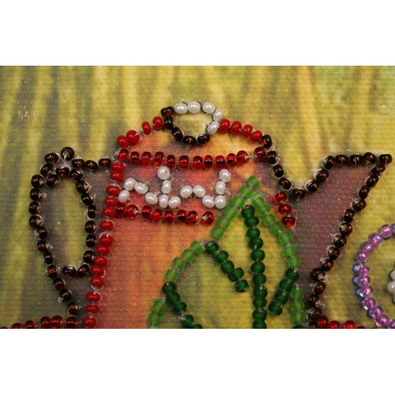 Mini Bead Embroidery Kit on Art Canvas "Expresso"