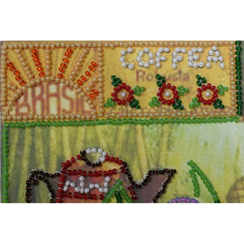 Mini Bead Embroidery Kit on Art Canvas "Expresso"