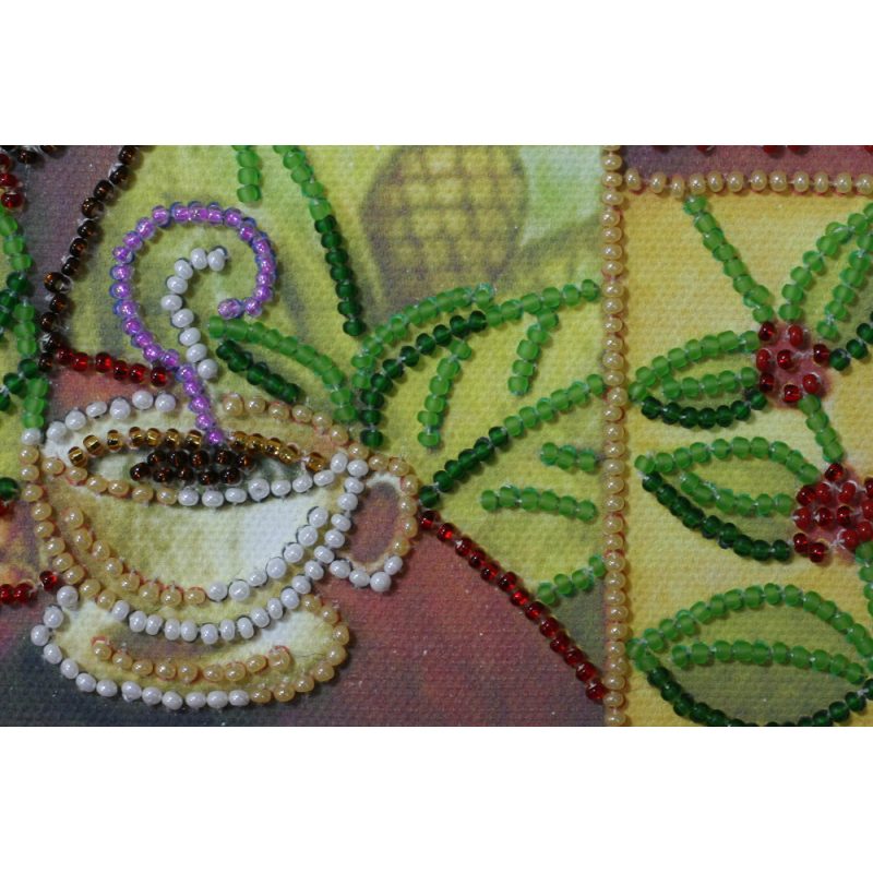 Mini Bead Embroidery Kit on Art Canvas "Expresso"