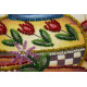 Mini Bead Embroidery Kit on Art Canvas "Tea-party"
