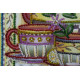 Mini Bead Embroidery Kit on Art Canvas "Tea-party"