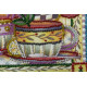 Mini Bead Embroidery Kit on Art Canvas "Tea-party"