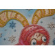 Mini Bead Embroidery Kit on Art Canvas "Knitting bunnies"