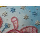 Mini Bead Embroidery Kit on Art Canvas "Knitting bunnies"
