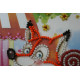 Mini Bead Embroidery Kit on Art Canvas "On a rocking horse"