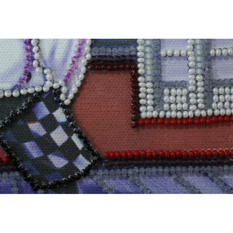 Mini Bead Embroidery Kit on Art Canvas "Cheer cook"