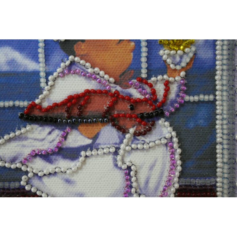 Mini Bead Embroidery Kit on Art Canvas "Cheer cook"