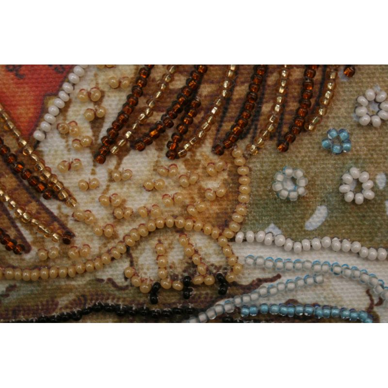 Mini Bead Embroidery Kit on Art Canvas "Owl"