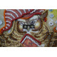 Mini Bead Embroidery Kit on Art Canvas "Owl"