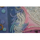 Mini Bead Embroidery Kit on Art Canvas "Owl and alarm clock"